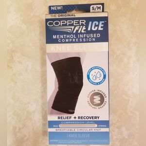 Copper Fit ICE Black Knee Sleeve Small To Medium Brand Nee